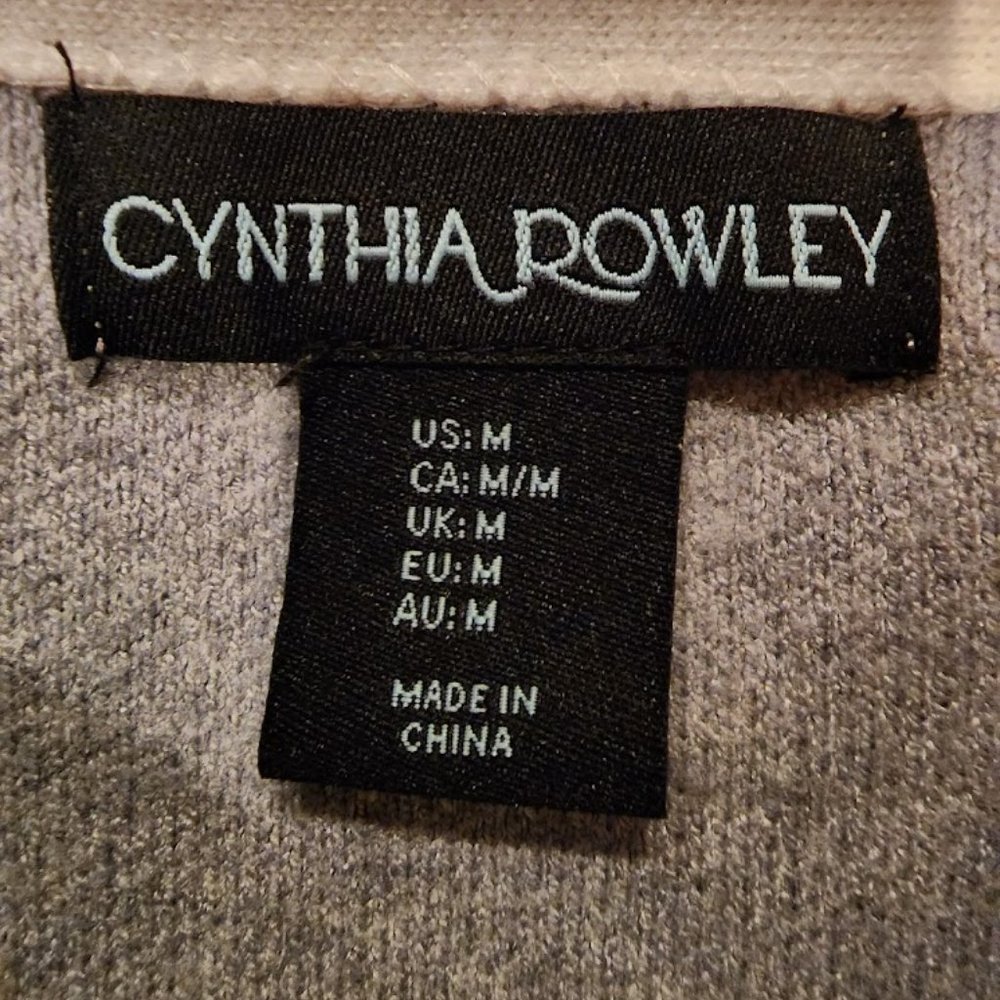 CYNTHIA ROWLEY GRAY  BLOUSE - Picture 2 of 4